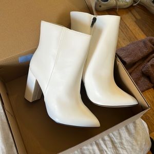 Never worn just fab cute white booties